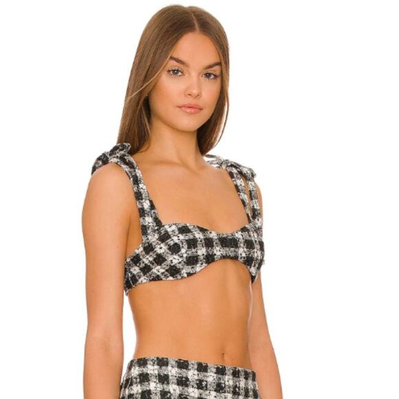 Lovers and Friends Winnie Bralette in Black & Ivory NWT Size XL - Picture 2 of 3